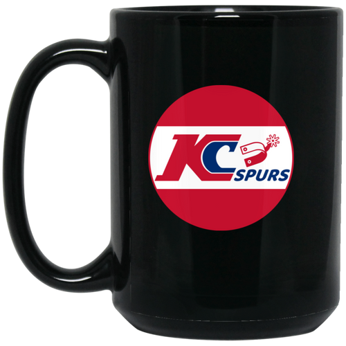 Kansas City Spurs Mug 15 oz. Black Glossy Ceramic NASL Soccer