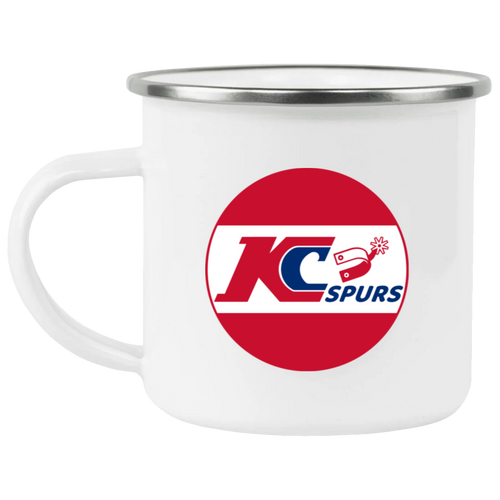 Kansas City Spurs Camping Mug 12 oz. Enamel NASL Soccer color White