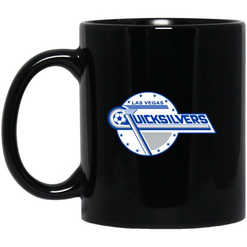Las Vegas Quicksilvers Mug 11 oz. Black Glossy Ceramic NASL Soccer