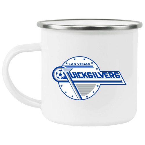 Las Vegas Quicksilvers Camping Mug 12 oz. Enamel NASL Soccer color White