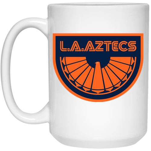 Los Angeles Aztecs Mug 15 oz. White Glossy Ceramic NASL Soccer