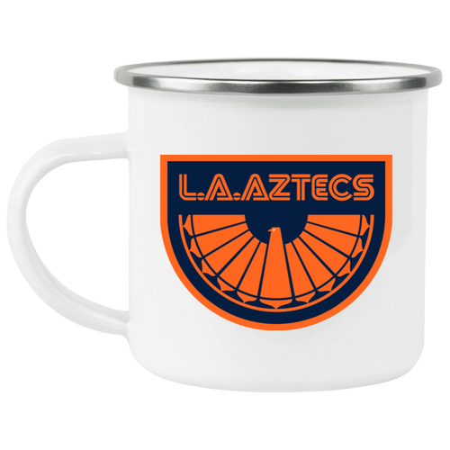 Los Angeles Aztecs Camping Mug 12 oz. Enamel NASL Soccer color White