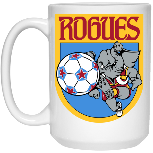 Memphis Rogues Mug 15 oz. White Glossy Ceramic NASL Soccer