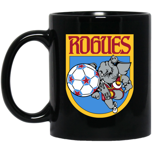 Memphis Rogues Mug 11 oz. Black Glossy Ceramic NASL Soccer