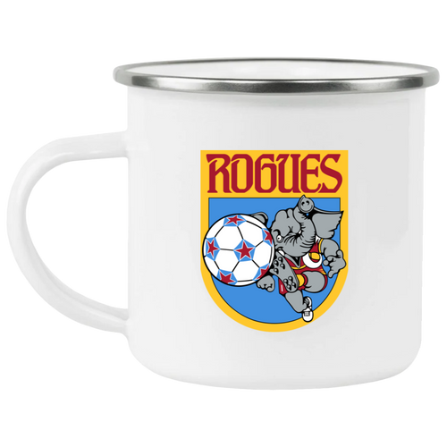 Memphis Rogues Camping Mug 12 oz. Enamel NASL Soccer color White