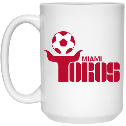 Miami Toros Mug 15 oz. White Glossy Ceramic NASL Soccer