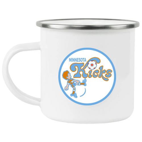 Minnesota Kicks Camping Mug 12 oz. Enamel NASL Soccer color White