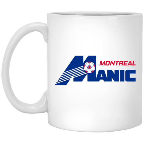 Montreal Manic Mug 11 oz. Glossy Ceramic NASL Soccer color White