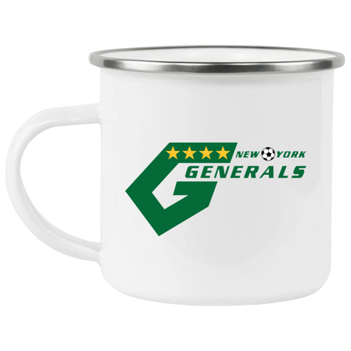 New York Generals Camping Mug 12 oz. Enamel NASL Soccer color White