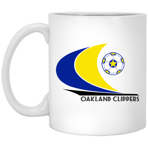 Oakland Clippers Mug 11 oz. Glossy Ceramic NASL Soccer color White