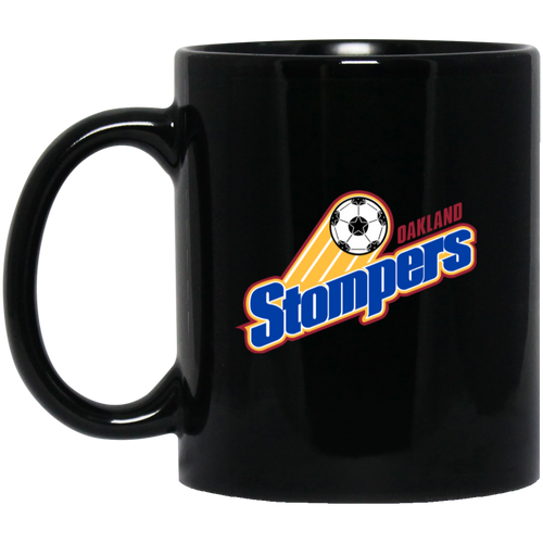 Oakland Stompers Mug 11 oz. Black Glossy Ceramic NASL Soccer