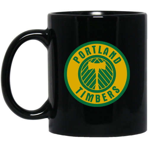 Portland Timbers Mug 11 oz. Black Glossy Ceramic NASL Soccer