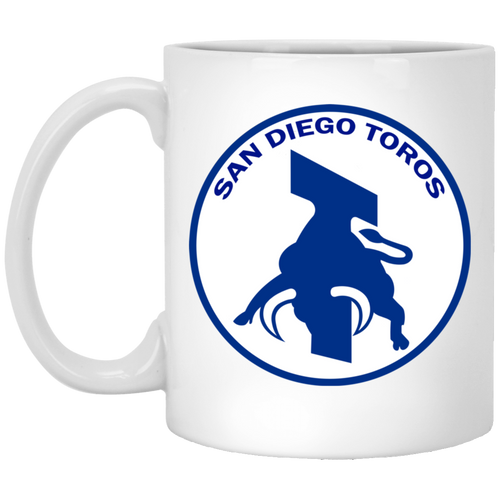 San Diego Toros Mug 11 oz. Glossy Ceramic NASL Soccer color White