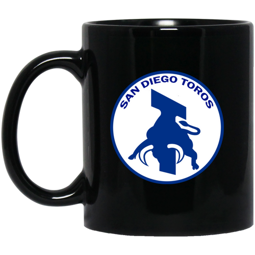 San Diego Toros Mug 11 oz. Black Glossy Ceramic NASL Soccer