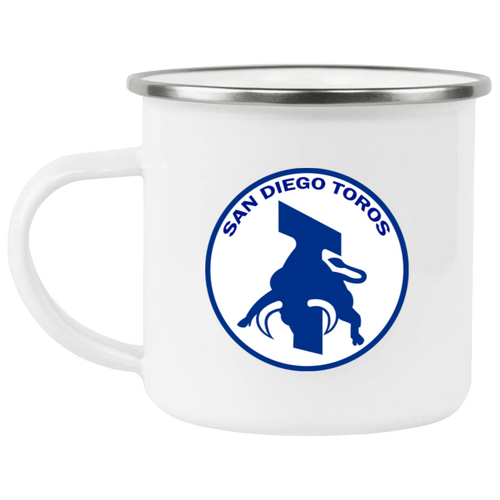 San Diego Toros Camping Mug 12 oz. Enamel NASL Soccer color White