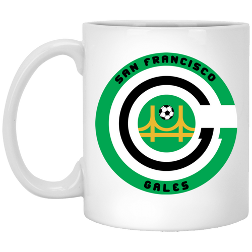 San Francisco Gales Mug 11 oz. Glossy Ceramic NASL Soccer color White