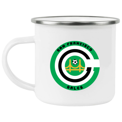 San Francisco Gales Camping Mug 12 oz. Enamel NASL Soccer color White