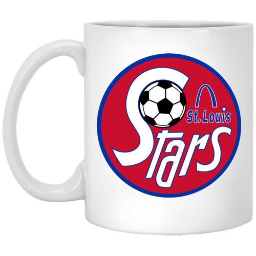 St. Louis Stars Mug 11 oz. Glossy Ceramic NASL Soccer color White