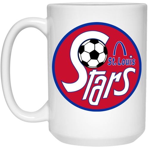 St. Louis Stars Mug 15 oz. White Glossy Ceramic NASL Soccer