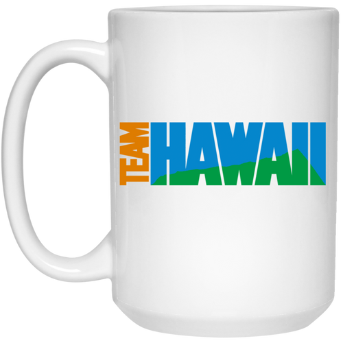 Team Hawaii Mug 15 oz. White Glossy Ceramic NASL Soccer