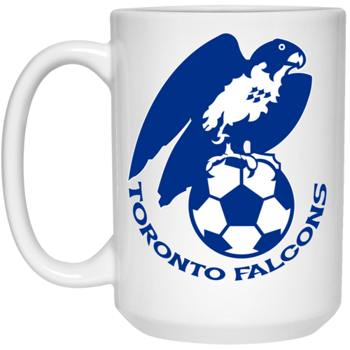 Toronto Falcons Mug 15 oz. White Glossy Ceramic NASL Soccer