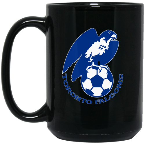 Toronto Falcons Mug 15 oz. Black Glossy Ceramic NASL Soccer