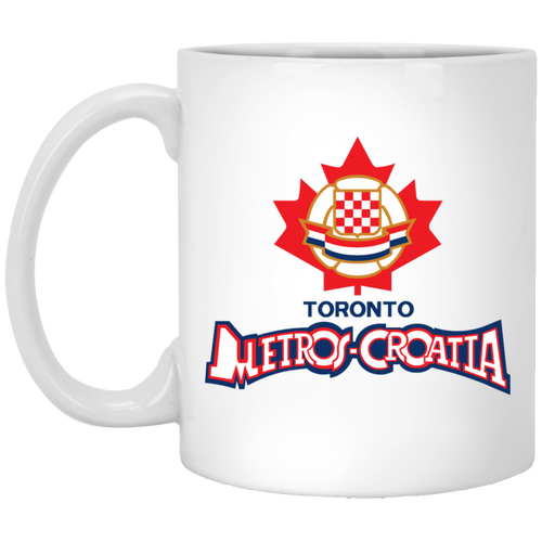 Toronto Metros-Croatia Mug 11 oz. Glossy Ceramic NASL Soccer color White
