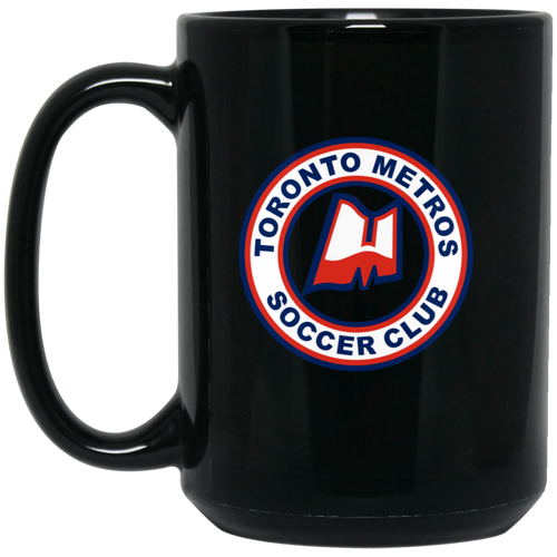 Toronto Metros Mug 15 oz. Black Glossy Ceramic NASL Soccer