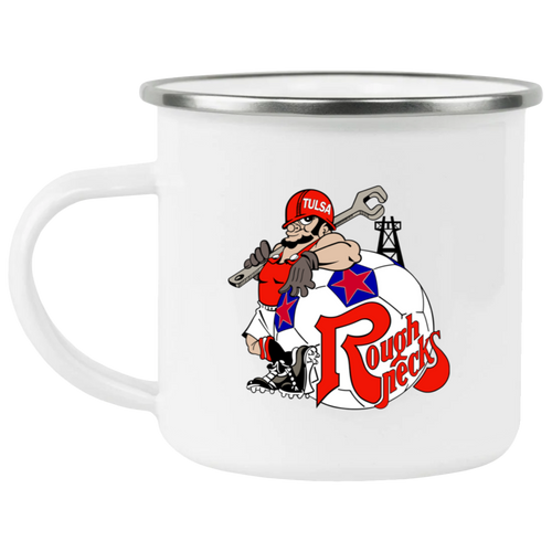 Tulsa Roughnecks Camping Mug 12 oz. Enamel NASL Soccer color White