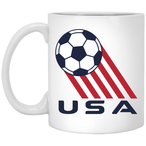 USA Team Mug 11 oz. Glossy Ceramic NASL Soccer color White