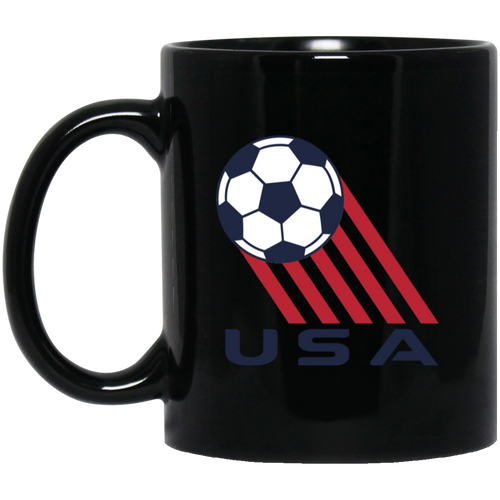 USA Team Mug 11 oz. Black Glossy Ceramic NASL Soccer