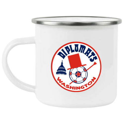 Washington Diplomats Camping Mug 12 oz. Enamel NASL Soccer color White