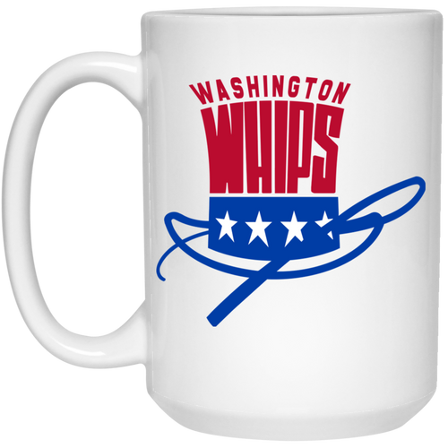 Washington Whips Mug 15 oz. White Glossy Ceramic NASL Soccer