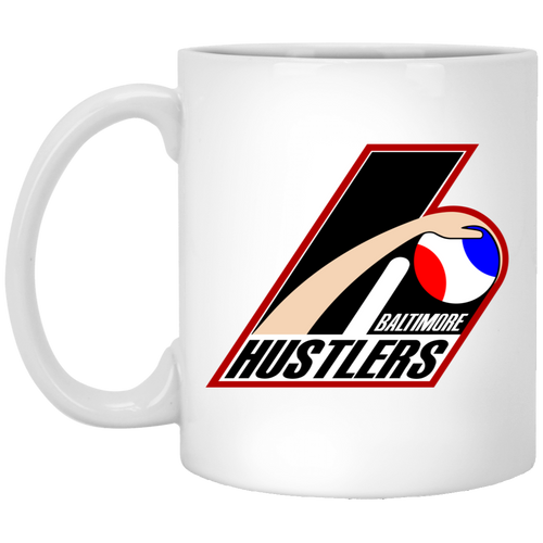 Baltimore Hustlers Mug 11 oz. White Glossy Ceramic ABA Basketball Team