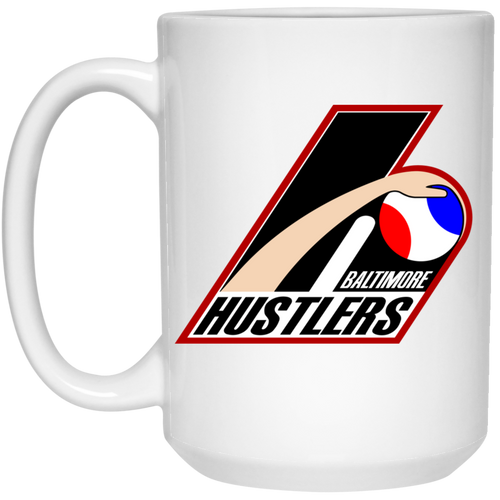 Baltimore Hustlers Mug 15 oz. White Glossy Ceramic ABA Basketball Team