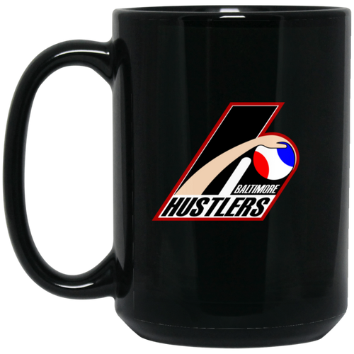 Baltimore Hustlers Mug 15 oz. Black Glossy Ceramic ABA Basketball Team
