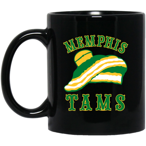 Memphis Tams Mug 11 oz. Black Glossy Ceramic ABA Basketball Team