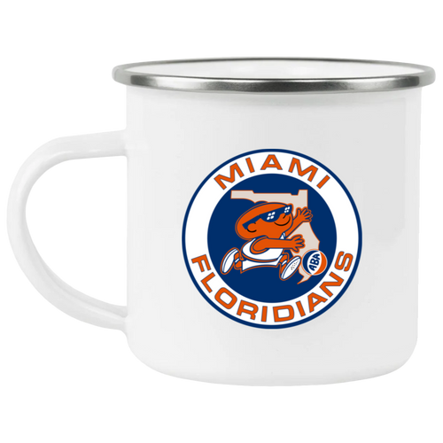 Miami Floridians Camping Mug 12 oz. Enamel ABA Basketball Team