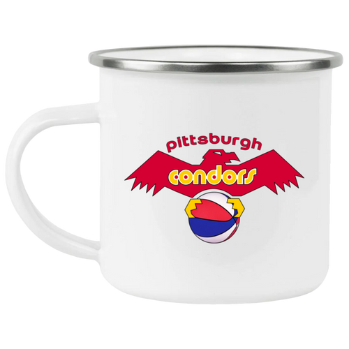 Pittsburgh Condors Camping Mug 12 oz. Enamel ABA Basketball Team