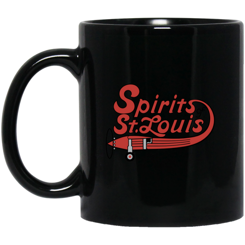 Spirits of St. Louis Mug 11 oz. Black Glossy Ceramic ABA Basketball Team