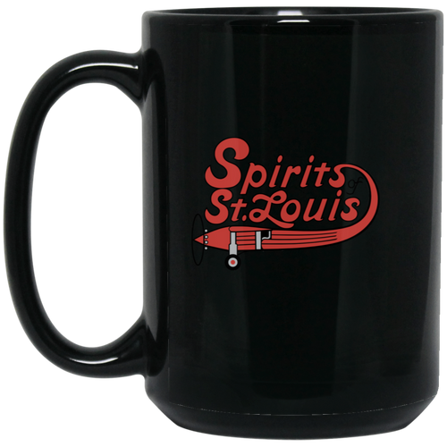 Spirits of St. Louis Mug 15 oz. Black Glossy Ceramic ABA Basketball Team