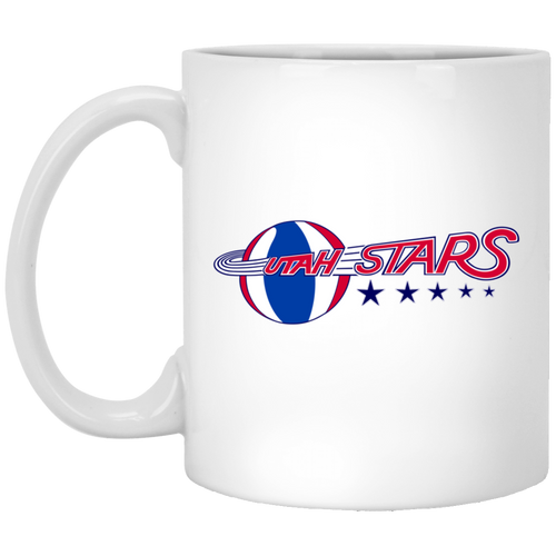 Utah Stars Mug 11 oz. White Glossy Ceramic ABA Basketball Team