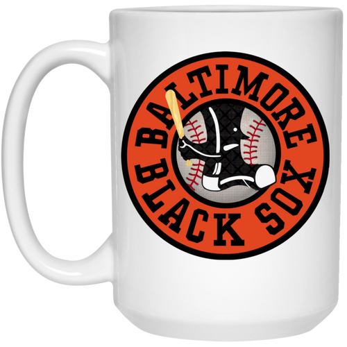 Baltimore Black Sox Large Drink Mug 15 oz. Negro Leagues Baseball Team color White