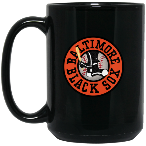 Baltimore Black Sox Mug 15 oz. Black Glossy Ceramic Negro Leagues Baseball Team