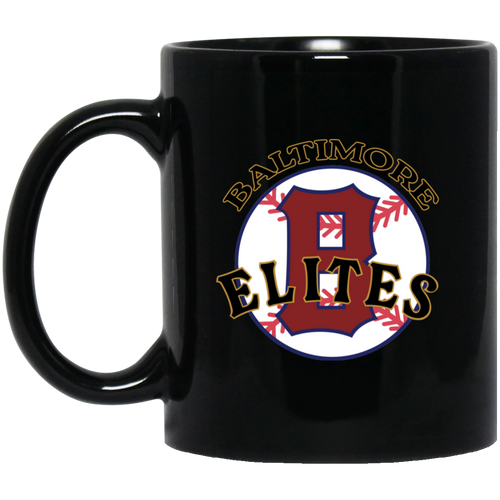 Baltimore Elites Mug 11 oz. Black Glossy Ceramic Negro Leagues Baseball Team
