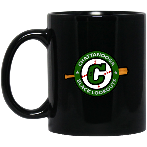 Chattanooga Black Lookouts Mug 11 oz. Black Glossy Ceramic Negro Leagues Baseball Team