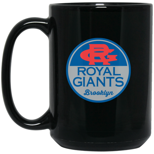 Brooklyn Royal Giants Mug 15 oz. Black Glossy Ceramic Negro Leagues Baseball Team