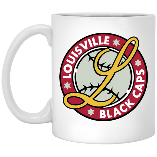 Louisville Black Caps Mug 11 oz. Ceramic Negro Leagues Baseball color White