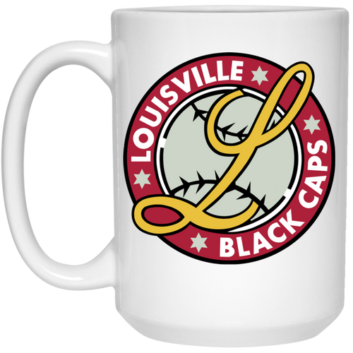 Louisville Black Caps Large Drink Mug 15 oz. Negro Leagues Baseball Team color White