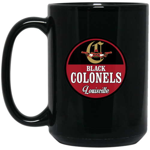Louisville Black Colonels Mug 15 oz. Black Glossy Ceramic Negro Leagues Baseball Team